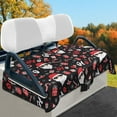 thumbnail image 2 of Yuyamidu Santa Claus Golf Cart Seat Covers, HO-HO-HO Club Car Seat Towel Blanket Flannel Fits Club Car More 2 Person Seats Golf Carts, Christmas Decor, 2 of 8