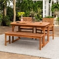 thumbnail image 2 of 4-Piece Extendable Outdoor Patio Dining Set - Brown, 2 of 4