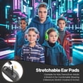 thumbnail image 3 of homicozy Noise Cancelling Headphones for Kids,Teens Ages 3-16,Cool Cyberpunk Ear Hearing Protection,SNR 25dBSound Proof Safety Earmuffs for Concerts,Monster Trucks,Sensitive Ears(Black), 3 of 8