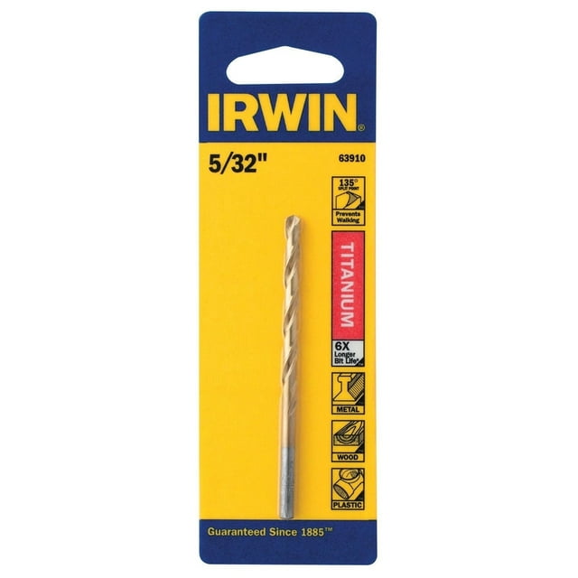 Broca Irwin High Speed Steel 5/32 pulgadas x 80 mm, 1 unidad 63910