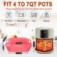thumbnail image 2 of Forros de silicona Air Fryer, paquete de 2 unidades de 8.6 pulgadas para Airfryer de 4 a 7 cuartos, 2 of 7