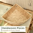 thumbnail image 6 of HOMESTEAD 3-Tier Corner Cabinet with Water Hyacinth Baskets, Fully Assembled, Acacia Solid Wood Frame, Boho Shelf for Living Room/Bathroom, 6 of 9