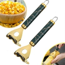 Djiypn Cobb Gobbler Corn Shucker Corn Cob Stripper Tool Corn Peeler for Corn on the Cob Corn Stripping Tool 304 Stainless Steel Corn Thresher Tool - 2Pack