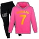 thumbnail image 4 of Conjunto de chándal informal con capucha y estampado de Ronaldo 7 para niños, traje con pantalones y parte superior con capucha, 4 of 4