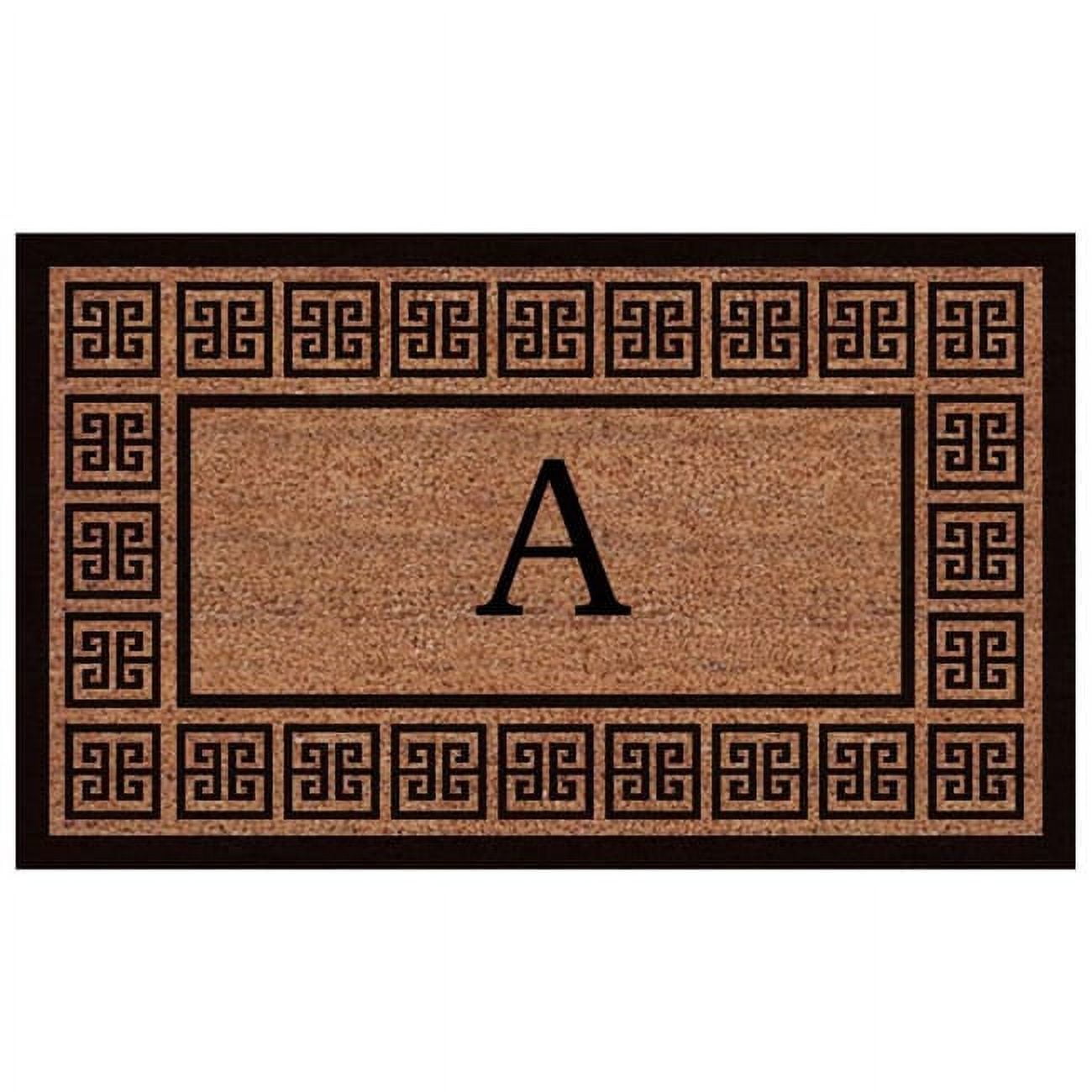 Calloway Mills The Grecian Monogram Outdoor Doormat, Extra-thick 18" x 30" (Letter U)