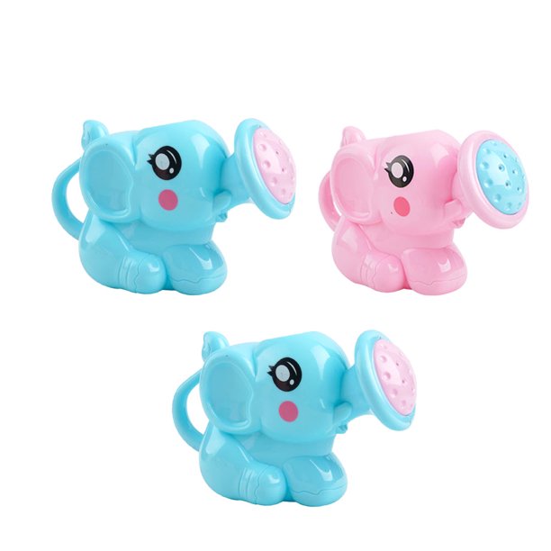 3 juguetes de baño para ducha con rociador de agua y regadera de elefante para niños.