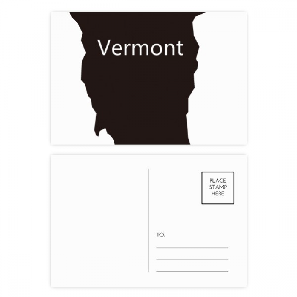 Vermont America USA Map Outline Postcard Set Birthday Mailing Thanks