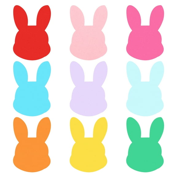 Uxcell Bulletin Cutouts Paper, 54Pcs Rabbit Shape Paper Cut Out with Adhesive