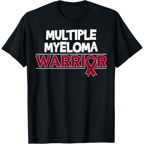 t-shirt Blood Cancer Awareness - Multiple Myeloma Warrior T-ShirtMen and women can wear, black T-shirts, gifts. Age: M,L,XL 2XL, 3XL, 4XL