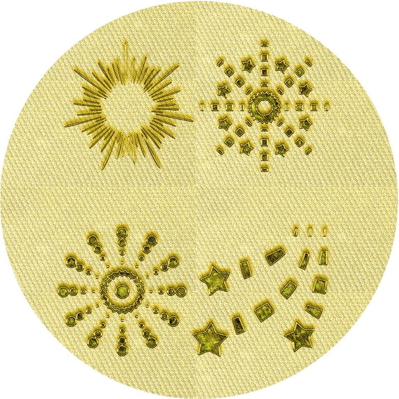 Ahgly Company Indoor Round Patterned Bee Yellow Area Rugs, 7' Round