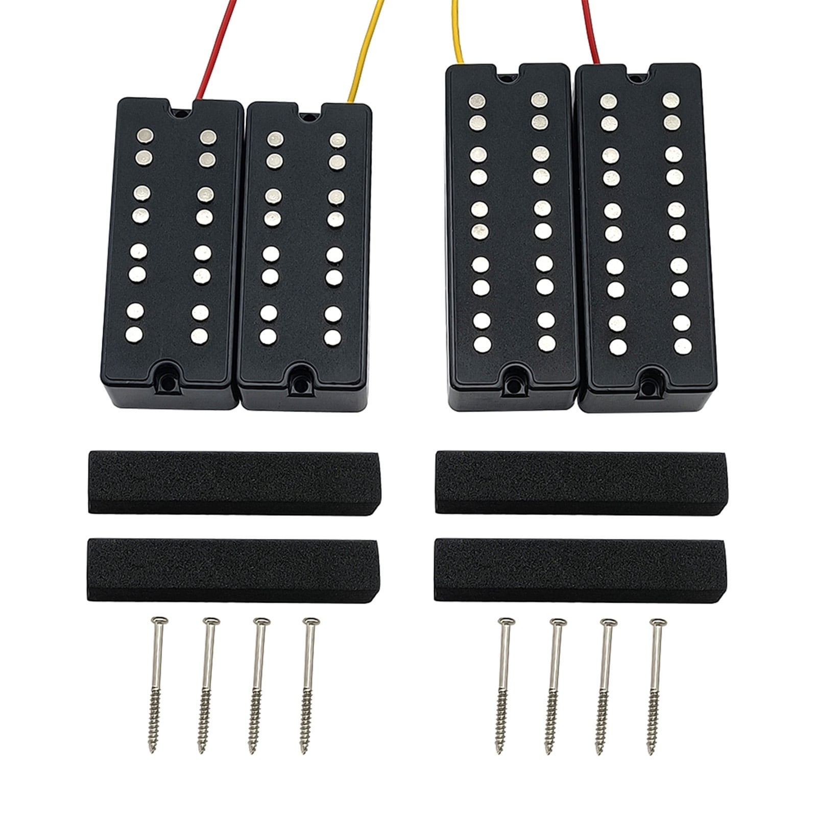 Double Coil Bass Pickup Ceramic Magnet for Electric Bass Guitar Replacement Part 4 Strings Electric Bass Guitar Pickup