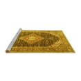 thumbnail image 2 of Ahgly Company Machine Washable Indoor Rectangle Medallion Yellow Traditional Area Rugs, 5' x 8', 2 of 4
