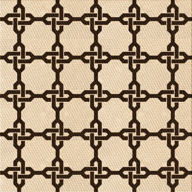 Ahgly Company Machine Washable Indoor Square Transitional Saddle Brown Area Rugs, 5' Square