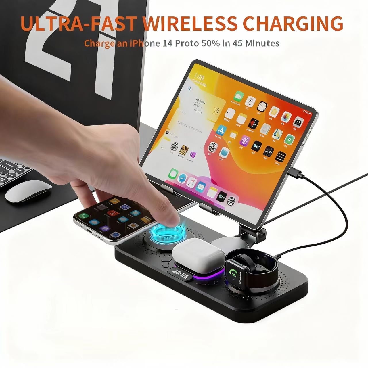 Quad Lock MAG Car Phone Mount Kit With Wireless Charger & Case For Galaxy S25 Ultra