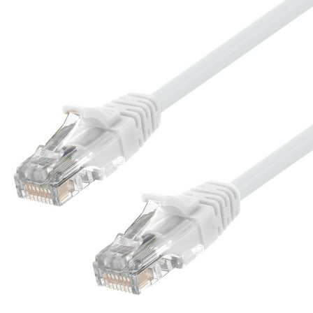 NavePoint Patch Cable, CAT5e, UTP, 24AWG/7*0.18 MM, 0.5 Ft,  10 pack, White