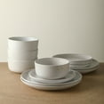 thumbnail image 2 of Earth & Clay Ion 12-Piece Dinnerware Set Stoneware, White, 2 of 7
