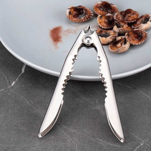TEHAUX Stainless Steel Clam Opener Convenient Tool for Fixing Easy Clean Ergonomic Design Silver 3.5 Inch