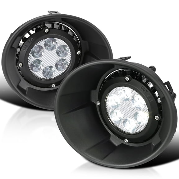 Spec-D Tuning Chrome Bumper Driving LED Fog Lights with Built-In LED Bulbs Compatible with 2010-2013 Chevy Camaro, Left Right Pair Assembly