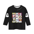 thumbnail image 4 of MKOSPLRT T-Shirts d'Halloween pour Enfants Filles Garçons Manches 3/4 Col Rond T-Shirts Graphiques Amusants Décontractés Amples pour Sortir T-Shirts Rentrée des Classes, 4 of 4