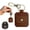 A, variant on Zoowood AA Coin Holder Keychain Dark Brown Challenge Coin Display Sobriety Chip Holder Leather Key Ring Case for Recovery Gifts