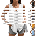 thumbnail image 3 of YVNAURA Plus Size Tops for Women 2026 Summer V Neck Button Down Sleeveless Blouse Loose Fit Casual Tank Top Lightweight Breathable Business Casual Work Shirts Beach Vacation Daily Wear, Sky Blue,XL, 3 of 8
