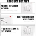 thumbnail image 3 of Countdown Switch: 60 Minutes Timer Light Switch with Timer, Waterproof, Surface Mount, Suitable for Bathroom, Fan, Lamp, 3 of 5