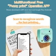 thumbnail image 2 of Riwcyla Pocket Printer Portable Thermal Instant Photo Printing Label Maker Machine BT Wireless Connect Compatible with Android or iOS APP Support Receipt Label Memo Sticker Notes Lists Scrapbook DI, 2 of 6
