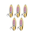 thumbnail image 3 of 5 cucharas de pesca con anzuelos triples, cebos duros para jigging en agua salada. Oro 60g, 3 of 9