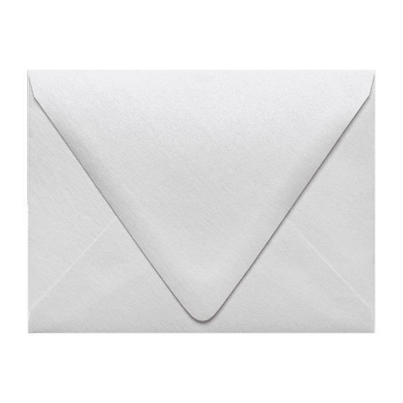 LUXPaper A2 Contour Flap Invitation Envelopes, 4 3/8 x 5 3/4, 80 lb. Crystal Metallic, 250 Pack