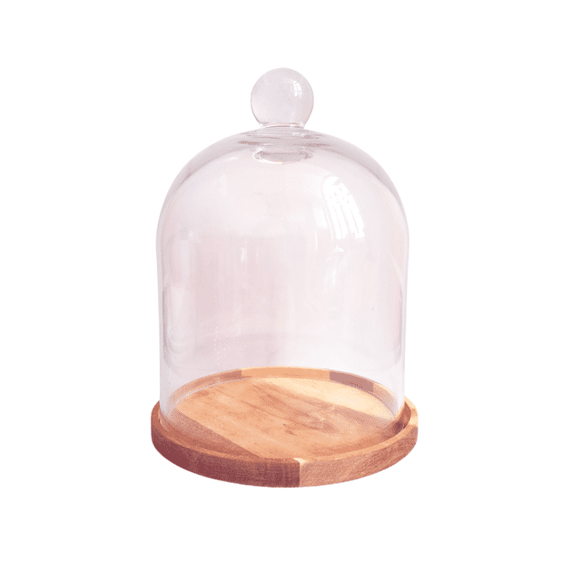 Capelo de cristal tamaño jumbo con base de madera