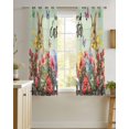 thumbnail image 4 of Spring Easter Bunny Sheer Curtains 39 Inch Length 2 Panels Set for Living Room/Bedroom, Green Wooden Red Floral Easter Eggs Kitchen Curtains Grommet Semi-Sheer Curtains Window Treatments 27.5"x39"x2, 4 of 7