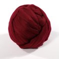thumbnail image 1 of Xiao Hua Hilo de lana de 250 g, fibra de lana, suministros para fieltrar lana, lana pura, hilo grueso, hilado de lana para fieltrar con aguja, fieltrar en húmedo, hilado manual (rojo vino), 1 of 4