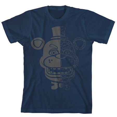 Five Nights at Freddy s Freddy Fazbear Foil Boy s Navy T-shirt-S