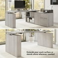 thumbnail image 3 of Stratus 30W Storage Cabinet with Drawers in Platinum Gray - Engineered Wood, 3 of 7