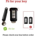 thumbnail image 2 of Key Fob Cover Compatible with Mitsubishi Outlander PHEV Eclipse Cross Pajero Delica D5 2018-2023 TPU Keychain Case Holder Protector,B Black, 2 of 9