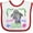 White and Red, variant on Inktastic Miami Beach Florida Cute Swimming Manatee Boys or Girls Baby Bib