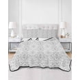 thumbnail image 3 of Boho Black Pattern Queen Size Down Alternative Comforter,Lightweight Comforter Quilt Bedding Set with Pillow Shams Modern Geometric Southwestern Vintage All Seasons Bed Comforter Duvet Insert 90"x96", 3 of 7