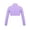 Lavender, variant on Aislor Kids Girls Long Sleeves Solid Color Crop Top Shirt for Dancing Workout Gymnastic 6-14 A Black 6