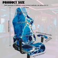 thumbnail image 5 of SCRAWLGOD Abstract Marble Print Blue Pattern Gaming Chair Cover, Dustproof Computer Chair Cover with Armrest Cover Stretchable Chair Covers Rotating Chair Protection Universal Fit, 5 of 7