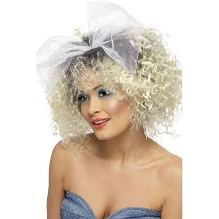 80s Wild Child Madonna Adult Womens Wig with Bow