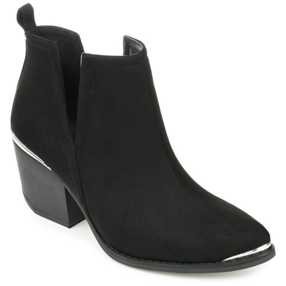 Journee Womens Issla Pull On Stacked Heel Booties, Widths Available