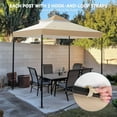 thumbnail image 5 of Yescom 8x8Ft 2-Tier Gazebo Top Replacement UV30+ for 2 Tier Outdoor Patio Canopy Cover Party Backyard Garden Sand+Ivory, 5 of 9