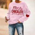 thumbnail image 5 of Valentine's Day Fashion Crew Neck Sweatshirts for Women Cute Heart Graphic Print Pullover Tunic Tops Long Sleeve(Pink,L), 5 of 5