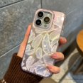 thumbnail image 4 of for iPhone 15 Pro Max Phone Case 6.7 inch, Aesthetic Bling Feather for Women Girls, Shockproof Soft TPU & Hard pc Pink, 4 of 11