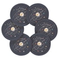 thumbnail image 7 of Yayeee 6 PCS Drink Coasters with Holder Set Woven Absorbent Round Tabletop Hot Pad, White Planet, 7 of 7