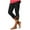 Black, variant on WIZUTIZ Capri Pants for Women Plain Trendy Slimming Cutout Yoga Cropped Pants Elastic Stretch Mid Rise 3/4 Length Cropped Pants Solid Leggings for Teen Girls Sports Party Black