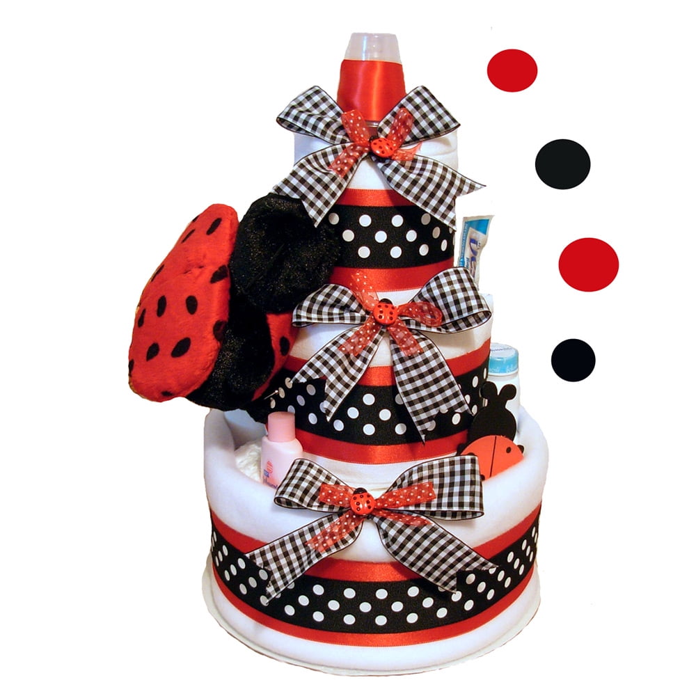 ladybug diaper cake
