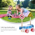 thumbnail image 3 of 1 Set Children Road Sign Toys Wooden Simulation Traffic Signs Building Block, 3 of 8