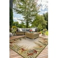 thumbnail image 2 of Couristan 21291021036056T 3 ft. 6 in. x 5 ft. 6 in. Covington Tropic Gardens Rug - Sand & Multicolor, 2 of 3