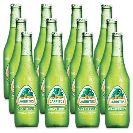 Jarritos Naturally Flavored Grapefruit Soda 12/12.5 fl. oz. Glass Bottle Case (12-Pack)